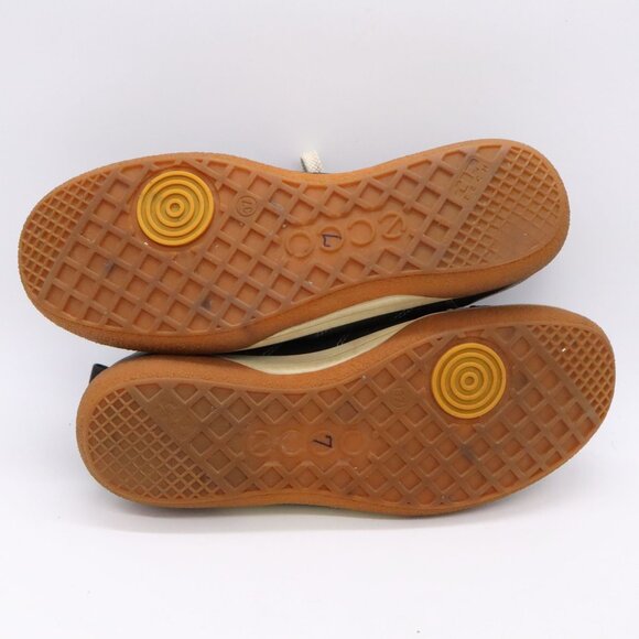 Ecco Womens Chase Shoes Size 7 Casual Walking Sneaker Black Leather Euro 37 - Picture 10 of 11